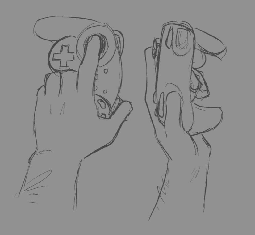 Sketch of How to Hold the Controller